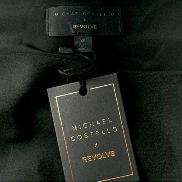 Michael Costello x REVOLVE Idris Jumpsuit Black One Shoulder Cut Out Skinny XS - Picture 6 of 6